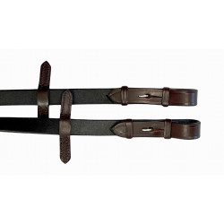 Rênes caoutchouc T de T orange Havane foncé Marron Rênes caoutchouc T de T orange Havane foncé Marron