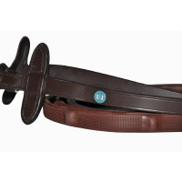 Rubberen teugels T de T met stoppers Donker Havana Bruin Rubberen teugels T de T met stoppers Donker Havana Bruin