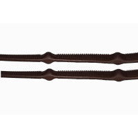 Rubberen teugels T de T met stoppers Donker Havana Bruin Rubberen teugels T de T met stoppers Donker Havana Bruin