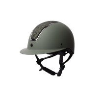 Glanzende Metalen Helm Monarch II Horze Vert scarabée