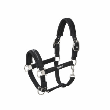 Halster Eskadron Softshell dubbele gesp Zwart