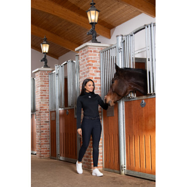 Pikeur Linnett Tight full grip 6505 hoge taille naadloos damesrijbroek Zwart