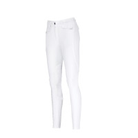 Pantalon Pikeur Laure grip genoux femme Blanc