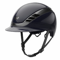 Abus Airluxe Chrome paardrijcap Bleu nuit brillant