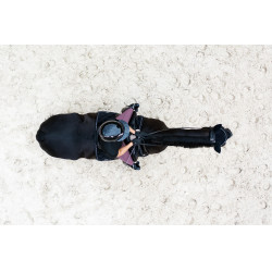 Casque d'équitation Abus Airluxe Chrome L.V Noir brillant