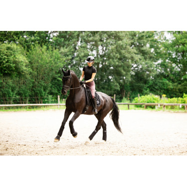 Casque d'équitation Abus Airluxe Chrome L.V Noir brillant