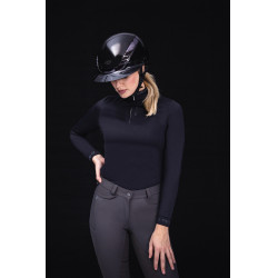 Casque d'équitation Abus Airluxe Chrome L.V Noir brillant