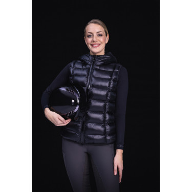 Casque d'équitation Abus Airluxe Chrome L.V Noir brillant