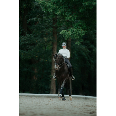 Casque d'équitation Abus Airluxe Chrome L.V Noir brillant