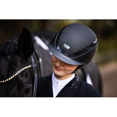 Abus Airluxe Supreme paardrijcap Zwart Abus Airluxe Supreme paardrijcap Zwart