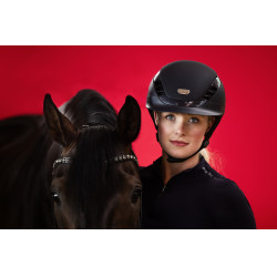 Abus Airluxe Supreme paardrijcap Zwart Abus Airluxe Supreme paardrijcap Zwart