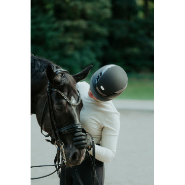 Abus Airluxe Supreme paardrijcap Zwart Abus Airluxe Supreme paardrijcap Zwart