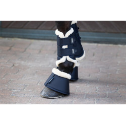 Eskadron beenbeschermers imitatiebont Donker marineblauw