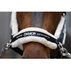 Licol Eskadron fausse fourrure Double pin Noir