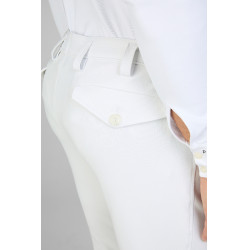 Pantalon homme Pikeur Rodrigo renfort genoux McCrown Kniebesatz Blanc Pantalon homme Pikeur Rodrigo renfort genoux McCrown Kniebesatz Blanc