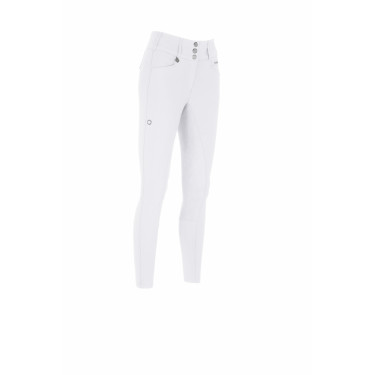 Pikeur Candela damesbroek met kunstlederen zitvlak, hoge taille 1808 Wit