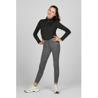 Kinderbroek Pikeur Brooklyn kniestukken grip Lichtgrijs