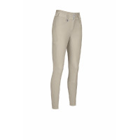 Damesbroek Pikeur New Candela met kunstlederen zitvlak 3908 hoge taille Vanillecrème Beige Damesbroek Pikeur New Candela met kunstlederen zitvlak 3908 hoge taille Vanillecrème Beige