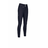 Damesbroek Pikeur New Candela met kunstlederen zitvlak 3908 hoge taille Bleu nuit