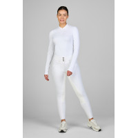 Pikeur damesrijbroek New Candela met kunstlederen zitvlak 3978 met hoge taille Wit