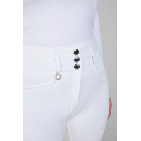 Pantalon Pikeur femme New Candela faux fond de peau 3978 taille haute Blanc Pantalon Pikeur femme New Candela faux fond de peau 3978 taille haute Blanc