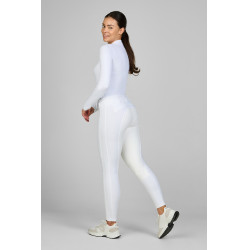Pikeur damesrijbroek New Candela met kunstlederen zitvlak 3978 met hoge taille Wit Pikeur damesrijbroek New Candela met kunstlederen zitvlak 3978 met hoge taille Wit
