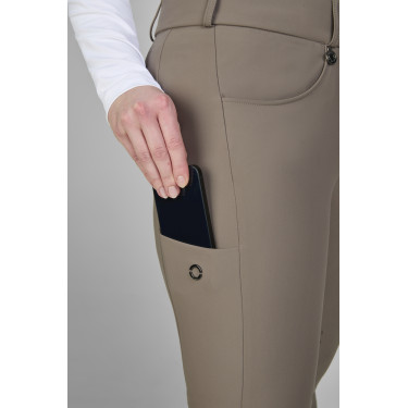 Pantalon Amia 6805 Pikeur grip genoux taille mi haute femme Taupe Marron