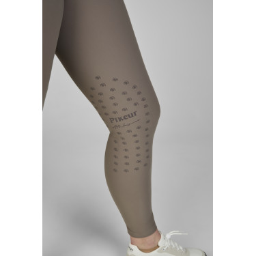 Amia-broek 6805 Pikeur kniestukken grip midhoge taille dames Taupe Bruin