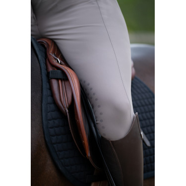 Amia-broek 6805 Pikeur kniestukken grip midhoge taille dames Taupe Bruin