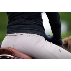 Pantalon Amia 6805 Pikeur grip genoux taille mi haute femme Taupe Marron