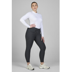 Pantalon Amia 6805 Pikeur grip genoux taille mi haute femme Ombre sombre Gris