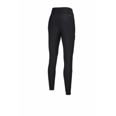 Amia-broek 6805 Pikeur kniestukken grip midhoge taille dames Zwart