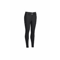 Pikeur broek midhoge taille meisje full grip 9306 Zwart