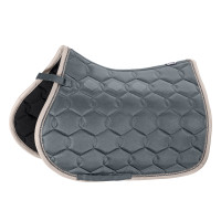 Tapis de selle Eskadron Glossy Wave Contrast Bleu cendré