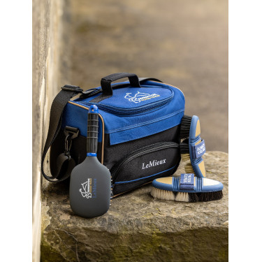 Flexi Half & Half Grooming Borstel LeMieux Blauw Badminton