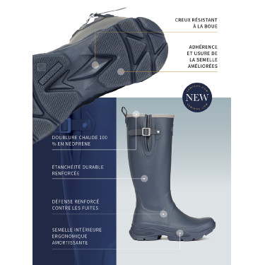 Rubberen laarzen LeMieux Ultra Stride Wellington Marine Marineblauw