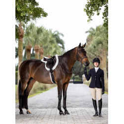 Bridon Hunter avec lacets LeMieux Havane / argent Marron