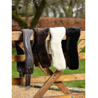 Protection de sangle de jumping LeMieux Anatomic en laine Merino+ Naturel Marron