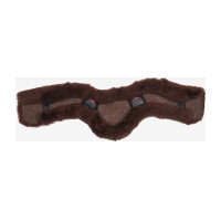 Protection de sangle de jumping LeMieux Anatomic en laine Merino+ Naturel Marron