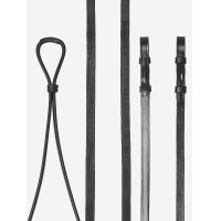 Rênes doublées LeMieux Hunter Noir / argent