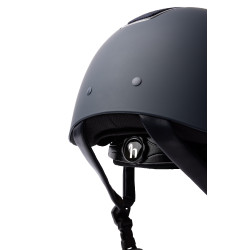 Glanzende Metalen Helm Monarch II Horze Donkerblauw Glanzende Metalen Helm Monarch II Horze Donkerblauw