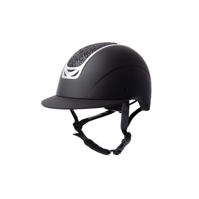 Casque d'équitation ornement en cristal Horze Arix II Noir / noir