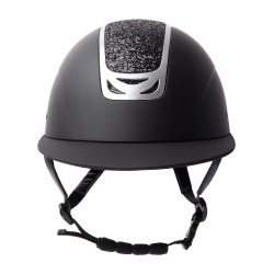 Casque d'équitation ornement en cristal Horze Arix II Noir / noir Casque d'équitation ornement en cristal Horze Arix II Noir / noir