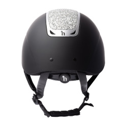 Casque d'équitation ornement en cristal Horze Arix II Noir / argent