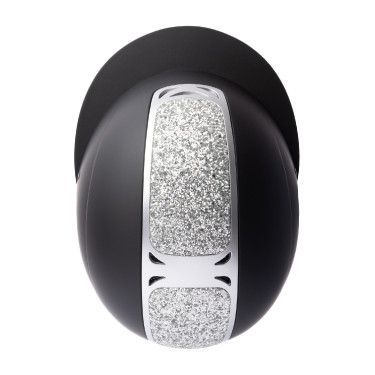 Casque d'équitation ornement en cristal Horze Arix II Noir / argent