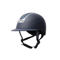 Casque d'équitation ornement en cristal Horze Arix II Noir / noir