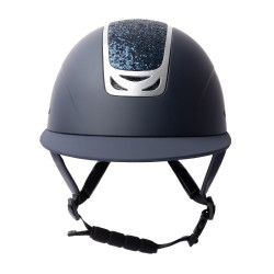 Paardrijcap met kristallen versiering Horze Arix II Donkerblauw / donkerblauw