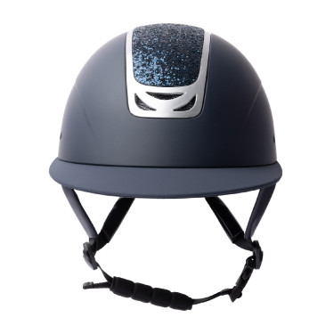 Paardrijcap met kristallen versiering Horze Arix II Donkerblauw / donkerblauw