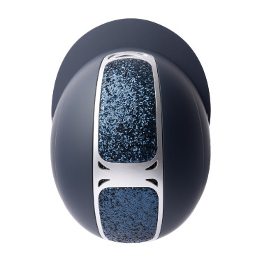 Paardrijcap met kristallen versiering Horze Arix II Donkerblauw / donkerblauw