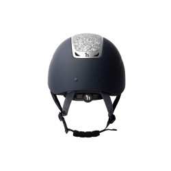 Casque d'équitation ornement en cristal Horze Arix II Bleu foncé / argent